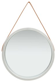 320370 vidaXL Espelho de parede com alça 60 cm prateado