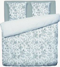 Conjunto de roupa de cama em cetim de algodão Fleurs Esquissées, vários tamanhos