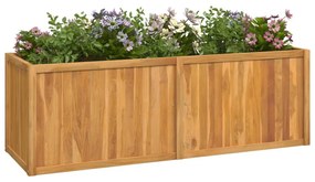 Canteiro elevado 150x50x50 cm madeira de teca maciça