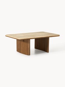 Mesa de centro em madeira de carvalho Chandler com tampo em travertino