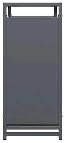 Suporte para lenha 60x28x65 cm aço laminado a frio antracite