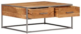 Mesa de centro 75x75x35 cm madeira de acácia maciça
