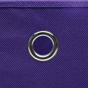 Caixas arrumação 4 pcs 28x28x28 cm tecido-não-tecido roxo