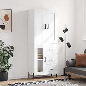 vidaXL Armário alto 69,5x34x180 cm derivados de madeira branco