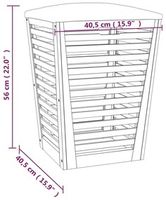 Banco de casa de banho 40,5x40,5x56 cm madeira nogueira maciça