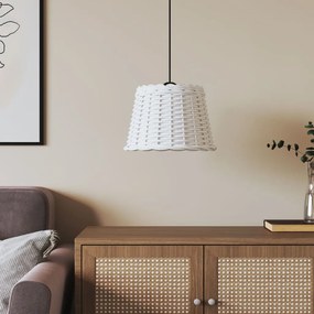 vidaXL Abajur de teto Ø30x20 cm vime branco
