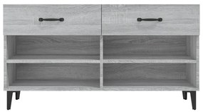 Sapateira 102x35x55 cm derivados de madeira sonoma cinza