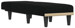 Chaise longue tecido preto