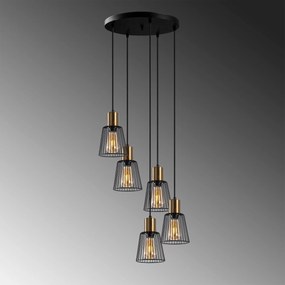 Candeeiro de Teto Kemtel – Preto Antique – 48 x 48 x 115 cm