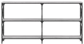 Mesa consola 156x28x80,5cm derivados de madeira cinzento sonoma