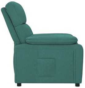Poltrona reclinável tecido verde-escuro