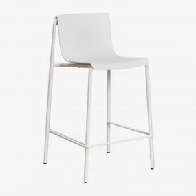 Banco Alto De Polipropileno Ismene Gardénia Branco & ↑65 Cm - Sklum