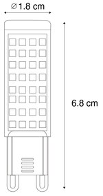 Set van 2 G9 dimbare LED lampen 5.5W 500 lm 3000K