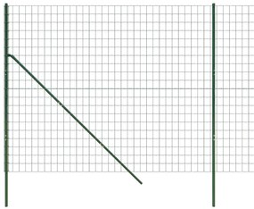 Cerca de malha de arame 1,6x25 m aço galvanizado verde