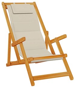 Cadeiras de Praia Dobráveis vidaXL 2 pcs Taupe em Madeira de Acácia Só