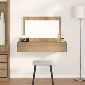 vidaXL Mesa de Maquilhagem Suspensa em Carvalho Artesanal 100x40x70 cm