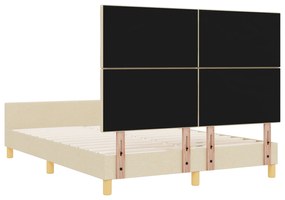 Cama vidaXL Creme 160x200 cm em Tecido