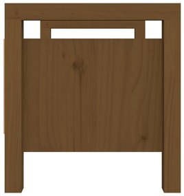 Banco de corredor 80x40x43 cm pinho maciço castanho mel