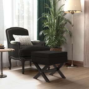 vidaXL Banco de arrumação 45x45x49 cm veludo preto