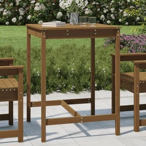 vidaXL Mesa jardim 82,5x82,5x110 cm pinho maciço castanho-mel