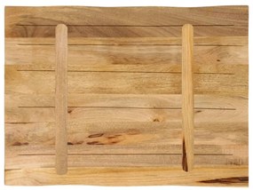 Tampo de mesa c/ borda viva 70x60x2,5cm mangueira áspera maciça