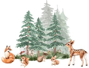 Adesivo de parede - Animais da floresta Forest