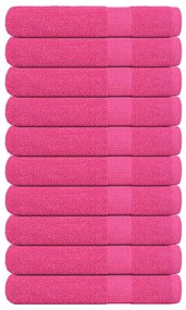 vidaXL Toalhas FROGN 10 pcs 100x200 cm 360 g/m² rosa