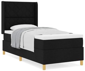 Cama box com colchão preto 90 x 190 cm