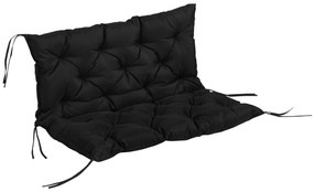Outsunny Almofada para Banco com Encosto 100x98x8 cm Almofada de Banco de 3 Lugares com 6 Cordões de Fixação para Jardim