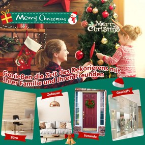 Árvore de Natal artificial de 120 cm em vaso com luzes, temporizador e pontas de galhos