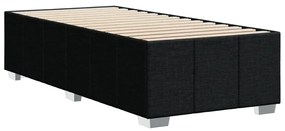 Estrutura de cama sem colchão 80x200 cm tecido preto