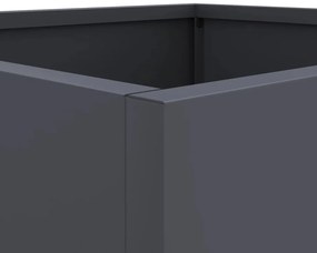 Vasos/floreiras 2 pcs 49x47x46 cm aço antracite