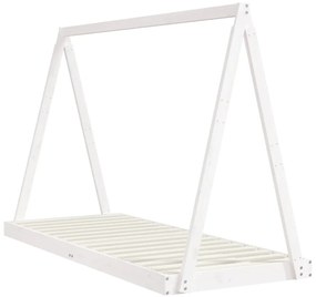 Estrutura de cama infantil 80x200 cm pinho maciço branco