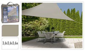 ProGarden Para-sol 3,6x3,6x3,6 m triangular cor areia