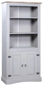 282623 vidaXL Guarda-louças Corona em pinho mexicano 80x40x170 cm cinzento