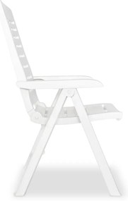 3 pcs conjunto de jantar para jardim polipropileno branco