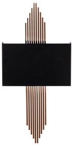 Aplique de Parede 613 – Preto e Cobre – 75 x 10 x 22 cm