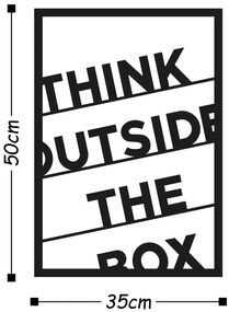 Acessório de Parede Decorativo Think Outside The Box – Preto – 35 x 50
