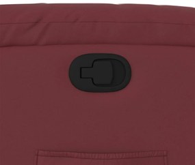 Poltrona reclinável elevatória couro artificial vermelho tinto
