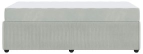 Estrutura de cama com colchão Cinzento-claro 100 x 200 cm