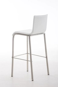 Banco de bar Avola em imitação de pele 103x43x51 cm Branco