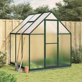 vidaXL Estufa com estrutura de base 169x169x202 cm alumínio verde
