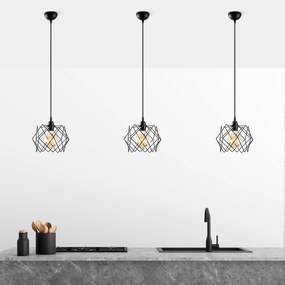 Candeeiro de Teto Karakas – Preto – Diâmetro 24 cm
