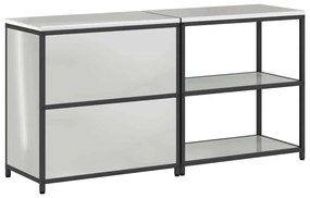 Conjunto de Armazenamento de Cozinha com prateleira 2 pcs Prata