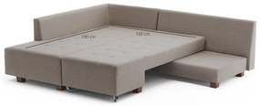 Sofá-Cama Chaise Longue Manama – Cinzento (280 x 206 cm) | Conforto, E