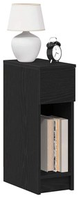 vidaXL Mesa de cabeceira com gaveta 20x36x60 cm carvalho preto