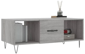 Mesa de centro 102x50x40cm derivados de madeira cinzento sonoma