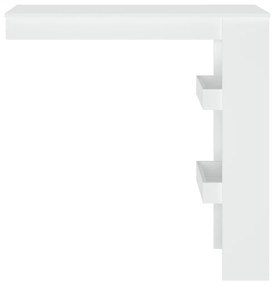 Mesa de bar p/ parede 102x45x103,5 cm derivados madeira branco