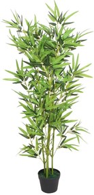 244456 vidaXL Planta bambu artificial com vaso 120 cm verde