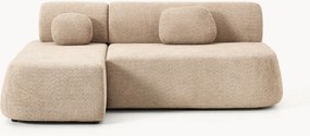 Sofá-cama de canto em teddy-bouclé Pao